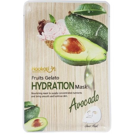 Face Mask, Avocado Fruits Gelato Soothing Face Mask 10pcs