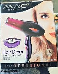 MAC Professional Hair Dryer, Real heat Power 2200W, MC-6616 A