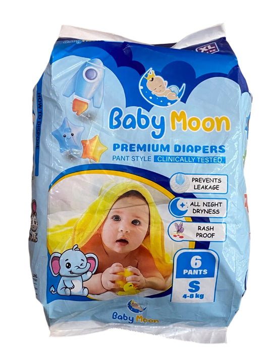 Baby Moon Premium Diapers, Small (S)