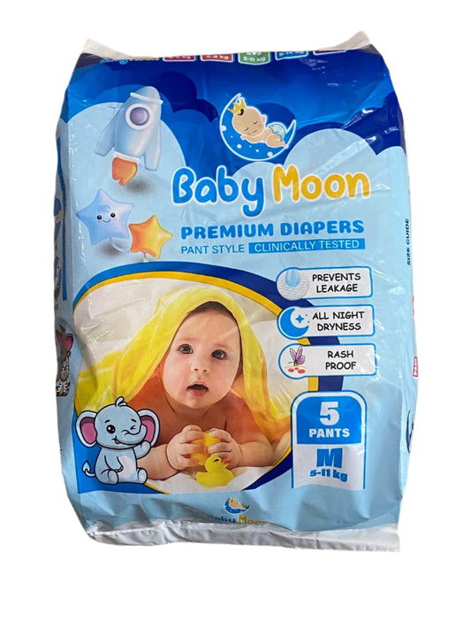 Baby Moon Premium Diapers, Medium (M)