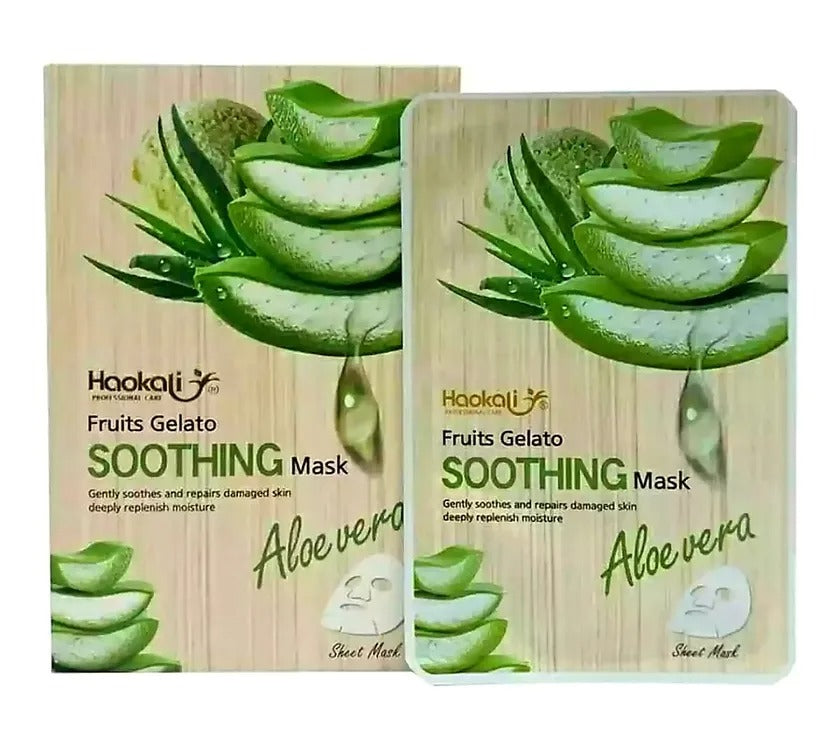 Haokali Fruits Gelato Soothing Face Mask Aloe Vera 10pcs