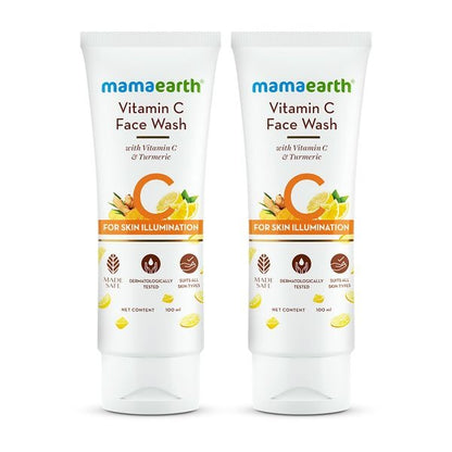 Mamaearth Vitamin C Face Wash with Vitamin C and Turmeric for Skin illumination 100ml