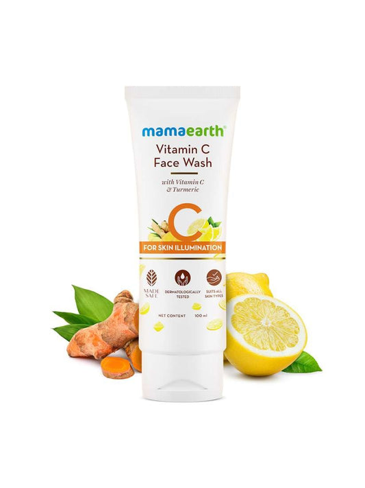 Mamaearth Vitamin C Face Wash with Vitamin C and Turmeric for Skin illumination 100ml